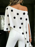 Women's Casual & Stylish Polka-dot Print Flowy Top