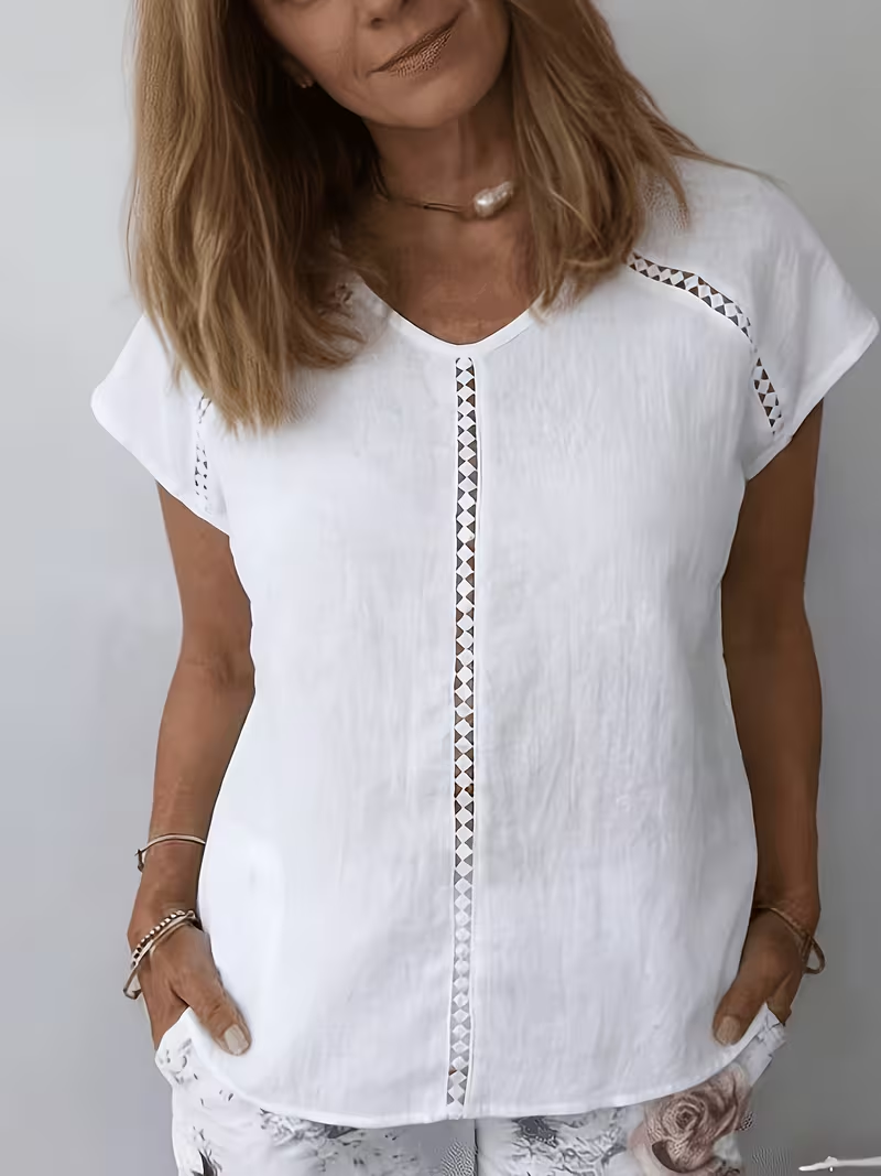 Women's Causal Cozy Short Sleeve Cotton Shirt