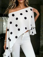 Women's Casual & Stylish Polka-dot Print Flowy Top