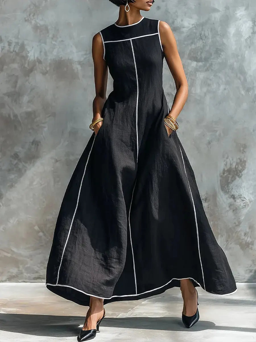 Women's Casual Fashion Sleeveless Cotton Dress