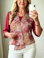 Women's Vintage Elegance Chinese Tang Suit Inspired Blouse Top