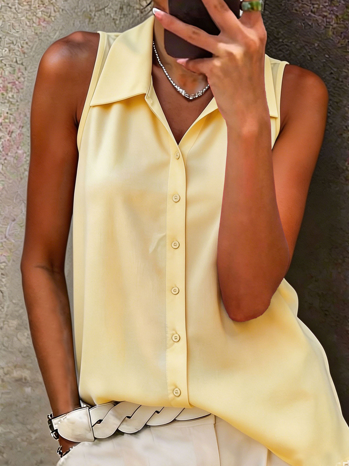 Women's Casual Sleeveless Vest Shirt Top