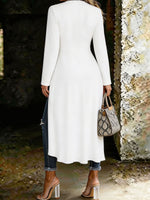 Women's Elegant Special Spring/Summer Foreign Trade Temperament Solid Color Long Sleeve Trench Coat