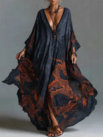 Women's Casual Retro Art Print Dress