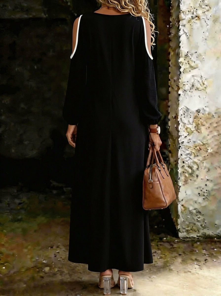 Women's Elegant Longsleeve Flowy Maxi Dress