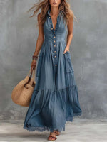 Women's Casual Sleeveless Cotton Dress
