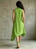 Women's Stylish Casaul Asymmetrical Sleeveless Boat-neck Dress