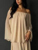 Women's Elegant Chiffon Off-The-Shoulder Dress