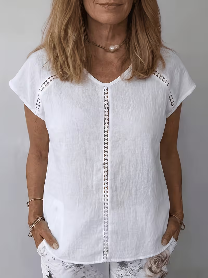 Women's Causal Cozy Short Sleeve Cotton Shirt