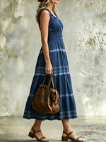 Women's Elastic Waist Flowy Tiered Sundress